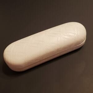 Oakley white hard clamshell sunglasses eyeglasses case.